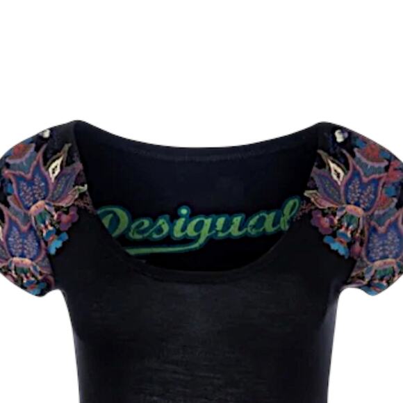 Desigual Floral Dress in Black | Size M - Picture 2 of 11